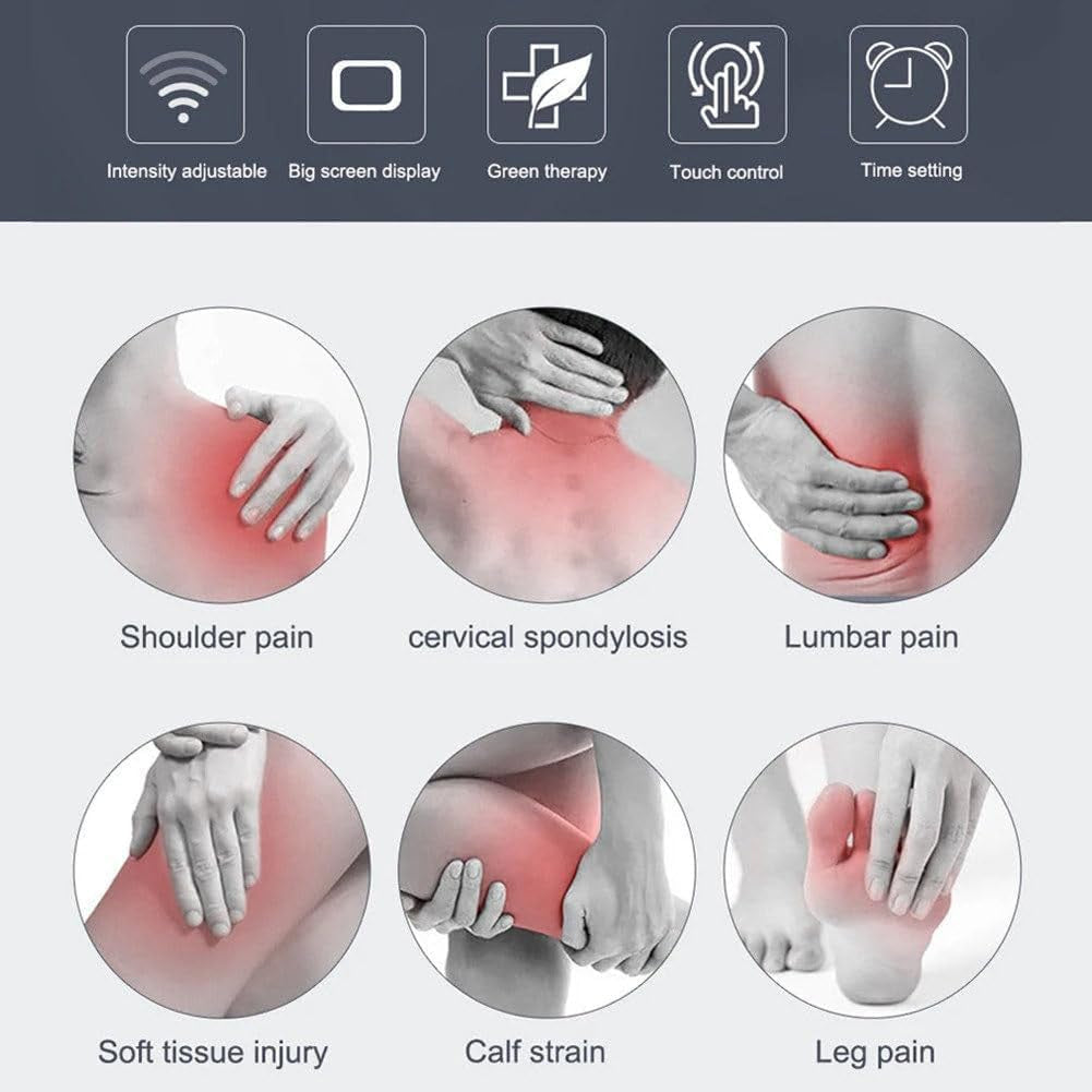 Máquina Ultrasónica Para Aliviar El Dolor, Equipo De Fisioterapia Por Ultrasonidos, Control Táctil De Intensidad De 5 Velocidades, Para Rodillas, Hombros, Zona Lumbar, Brazos Y Cuello