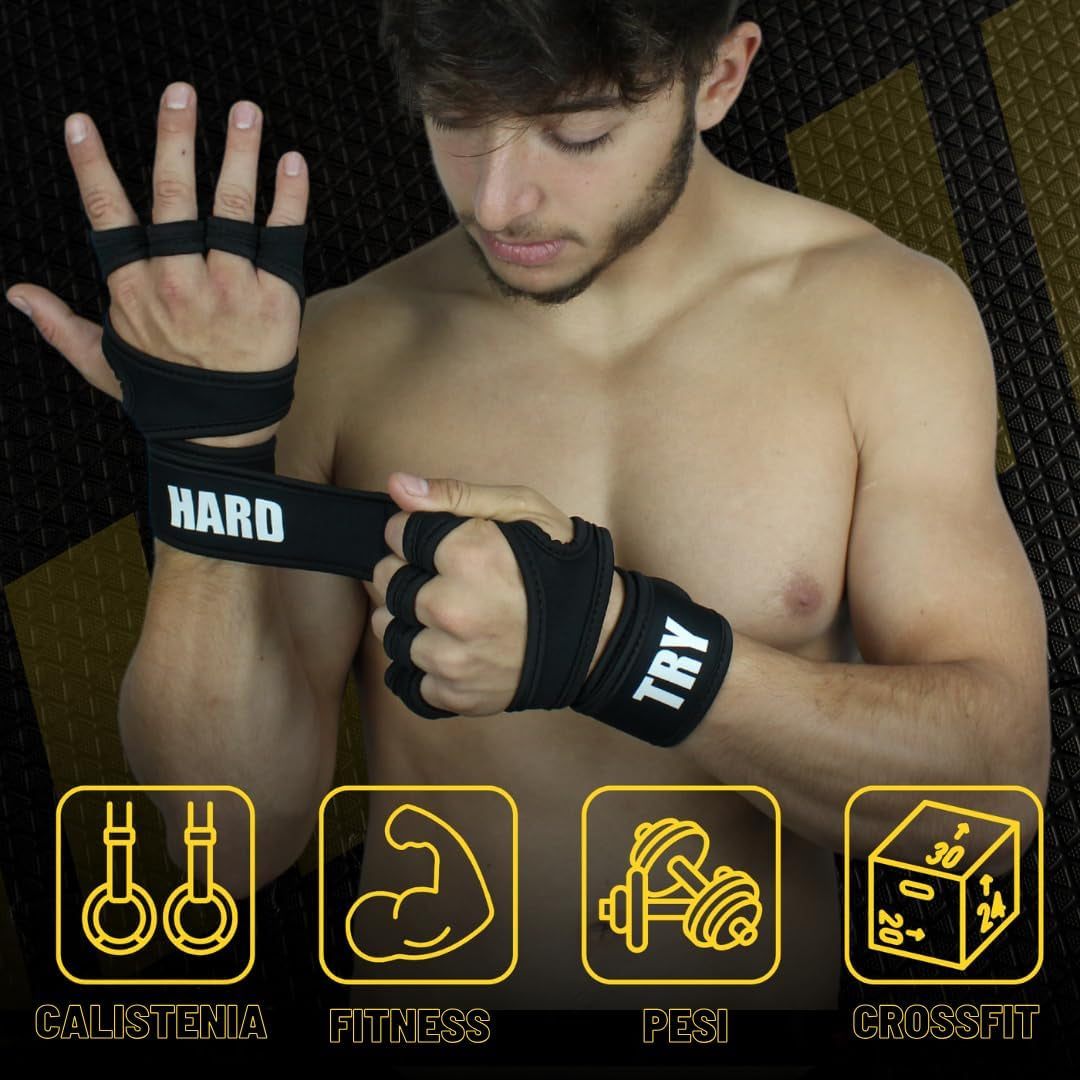 . Guantes De Crossfit Y Gimnasio De Alta Resistencia Con Muñequeras Integradas – Ideal Para Entrenamiento De Pesas Y Calistenia, Duraderos Y Confortables Para Gym. Guantes Gimnasio Hombre