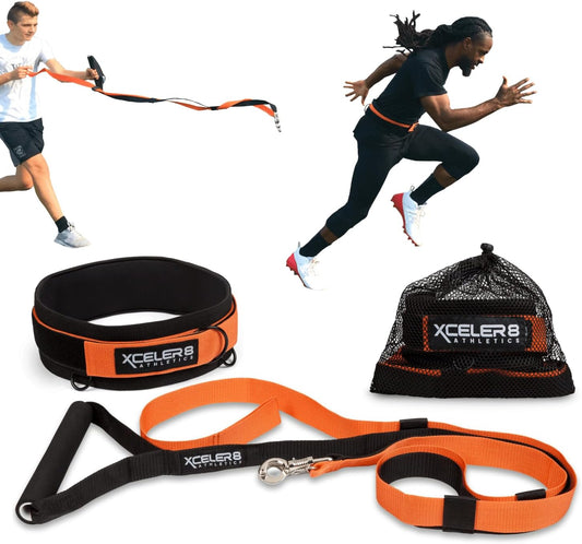 X-PLOSIVE - Kit De Entrenamiento De Velocidad, Resistencia Y Liberación De Sobrecarga, Arnés Y Banda De Resistencia, Equipo De Velocidad Y Agilidad Para Sprint Y Fútbol, Baloncesto, Fútbol/Jóvenes Y