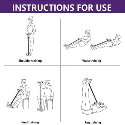 Entrenador Abdominal, Equipo De Entrenamiento De Abdominales, Expansor De Cuerpo Completo Para El Hogar, 6 Tubos, Cuerda Elástica De Tracción Multifunción