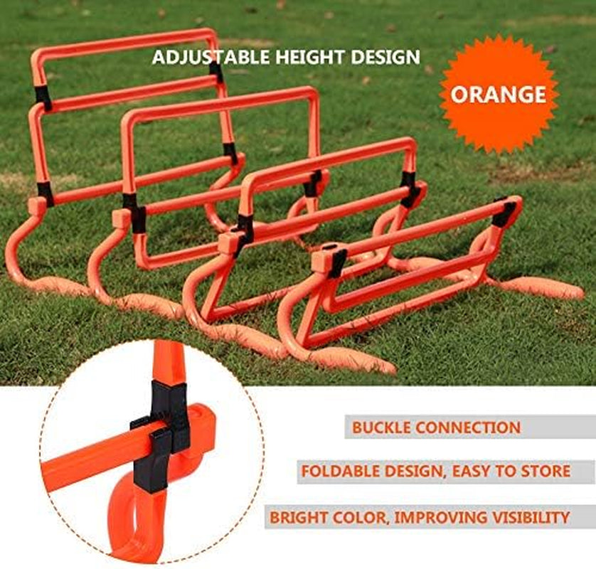 - Juego De 5 Obstáculos Para Entrenamiento De Agilidad, Velocidad Ajustable Para Fútbol