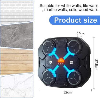 Máquina Boxeo Musical, Dispositivo De Boxeo Electrónico Portátil De Pared En Casa, Música Bluetooth Inteligente Boxeador Electrónico, Regalo De Boxeo