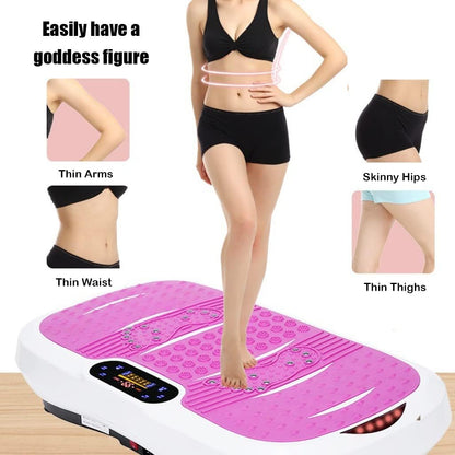 Máquina De Ejercicios Con Plataforma Vibratoria, Plataforma De Fitness for Entrenamiento De Cuerpo Completo, Con Bandas Elásticas Y Control Remoto, 120 Niveles De Velocidad