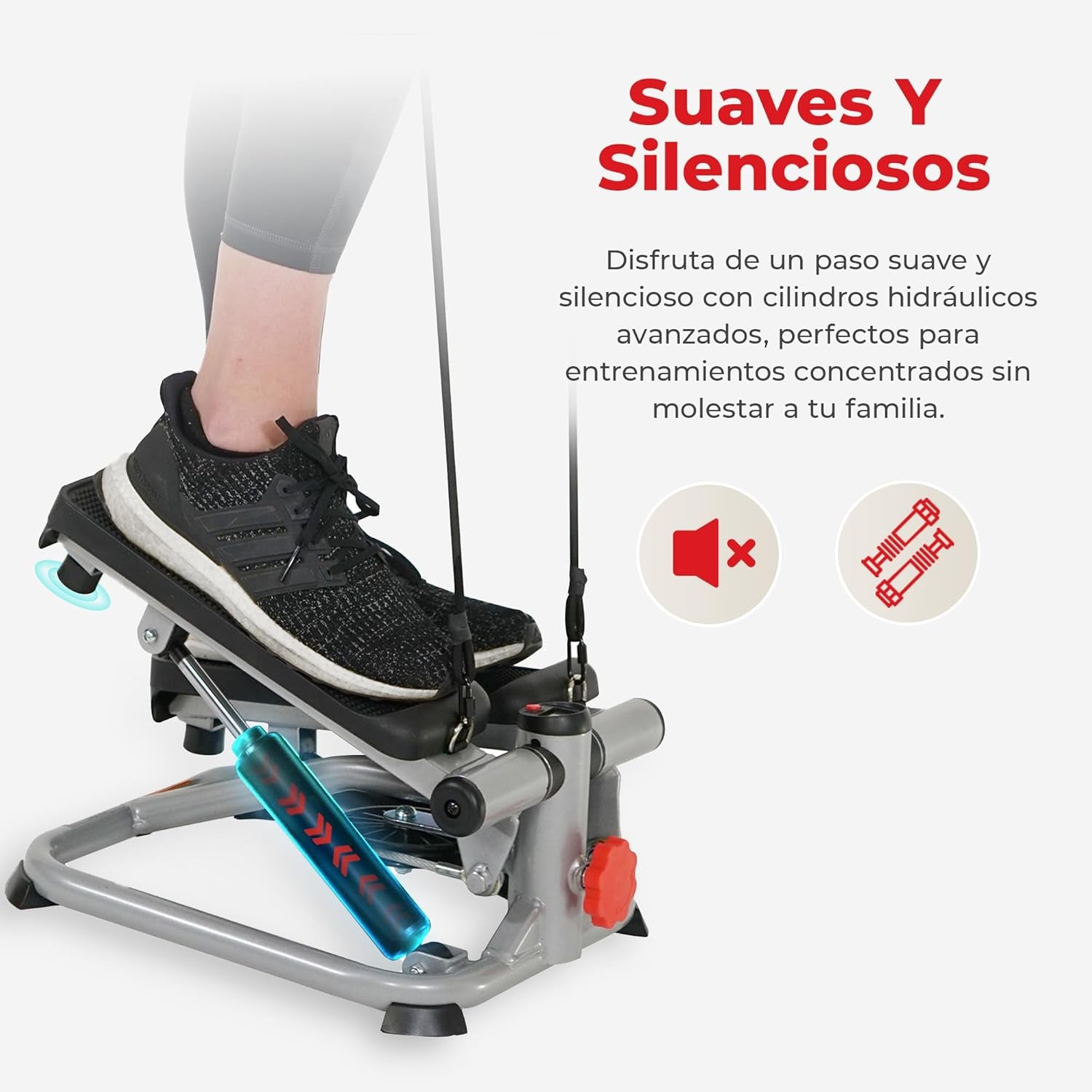 Sunny Health & Fitness Máquinas De Step Para Fitness, Máquina De Pasos Para Escaleras Con Entrenamiento Corporal Total, Stepper Inteligente Opcional Con Conexión a La Aplicación Sunnyfit