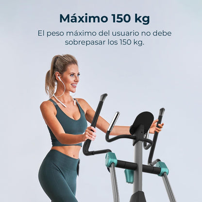 Cecotec Bicicleta Elíptica Drumfit Elliptical Eir Pro. Resistencia Magnética Regulable Con Motor, Volante Inercia 8-10 Kg, Monitor LCD, Soporte Dispositivos, Ruedas Transporte, Botella Y Portabotellas