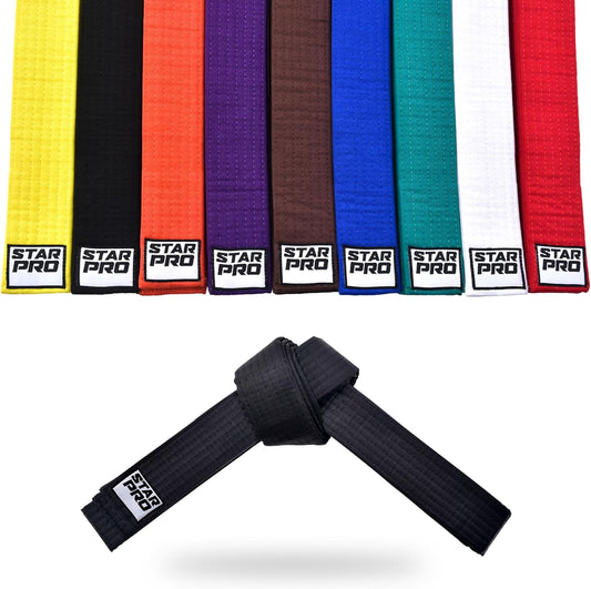 Starpro Cinturón De Ranking De Artes Marciales | Algodón De 7 Puntos | 9 Colores | Diseño Ligero Para Entrenamiento Y Competición De Karate Judo Taekwondo | 240Cm 280Cm 320Cm