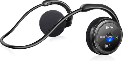 Auriculares Bluetooth Deportivos, Cascos Inalambricos Auriculares Bluetooth Deportivos Con Micrófono, Estéreo, 12 Horas De Juego, Soporte Tarjeta TF Jugar Y Radio FM, Impermeable Sudor, Senderismo