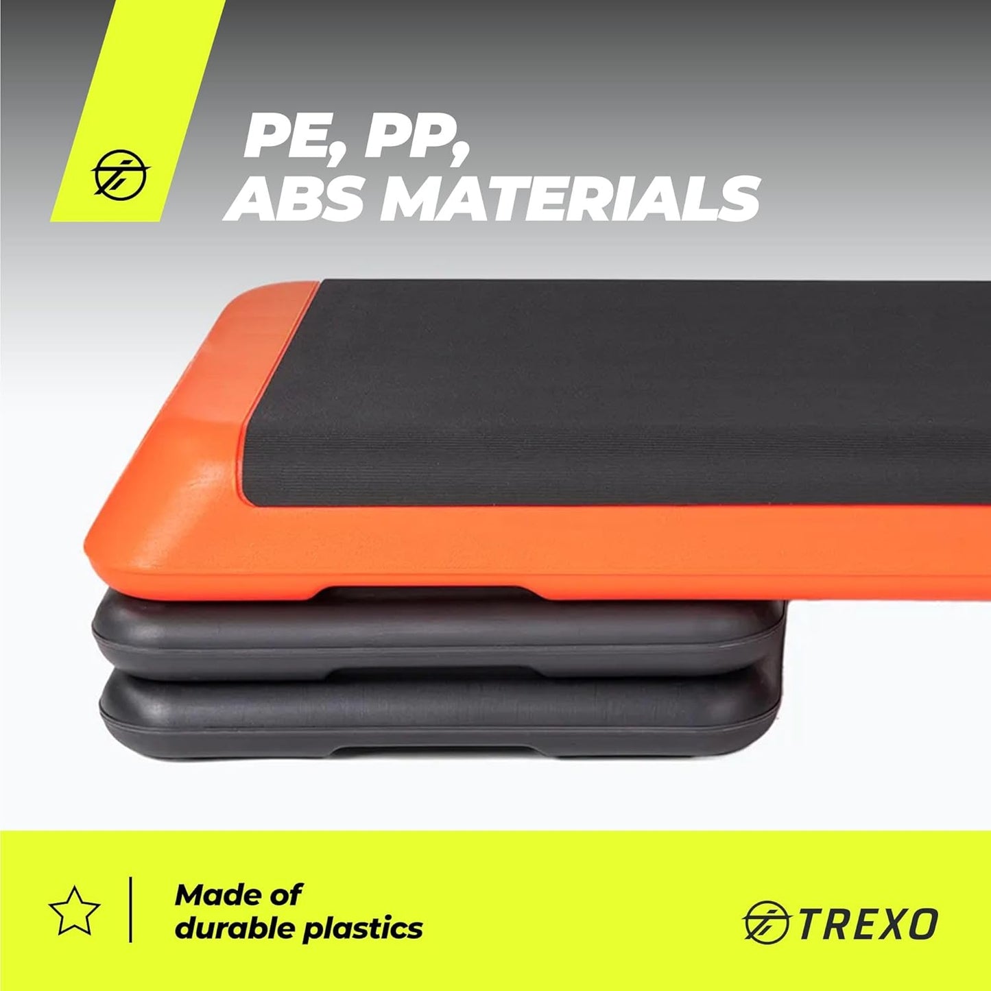 Aerobic Step Para Ejercicios Cardio Fitness Altura Ajustable 10-15-20 Cm Superficie Grande 109 X 41 Cm Materiales Duraderos De Alta Calidad Entrenamiento Hasta 250 Kg VERDE|NARANJA|MORADO