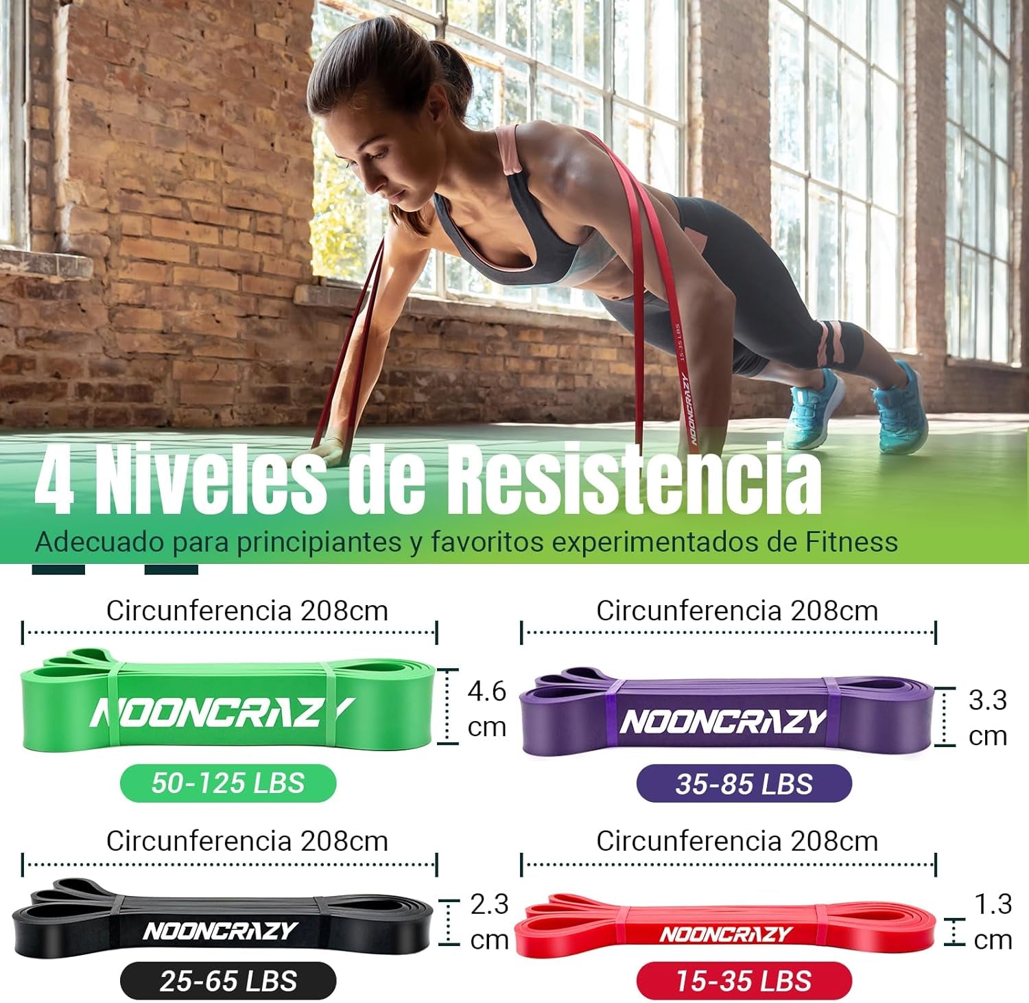 Bandas De Resistencia, 4 Gomas Elasticas Musculacion De Diferentes Resistencias, Con El Anclaje De Puerta Y Manijas, Adecuado Para, Entrenamiento, Fisioterapia