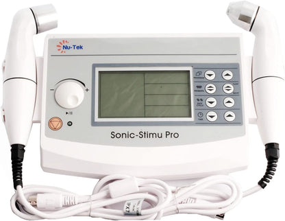 QUIRUMED Ultrasonidos Profesional Terapéutico Portátil Sonicstimu Pro 1-3 Mhz, 10 Modelos De Tratamientos, 2 Cabezales Multifrecuencia, Pantalla LCD